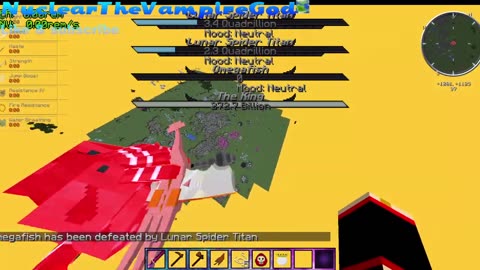 Minecraft mob war The titans vs orespawn vs mythical creatures