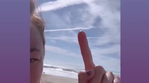 Shanahan, records a video showing geoengineering in the sky above her