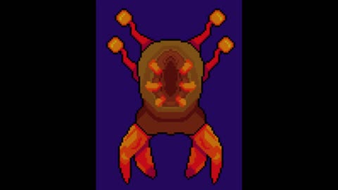 Simple pixel art Leech Monster!