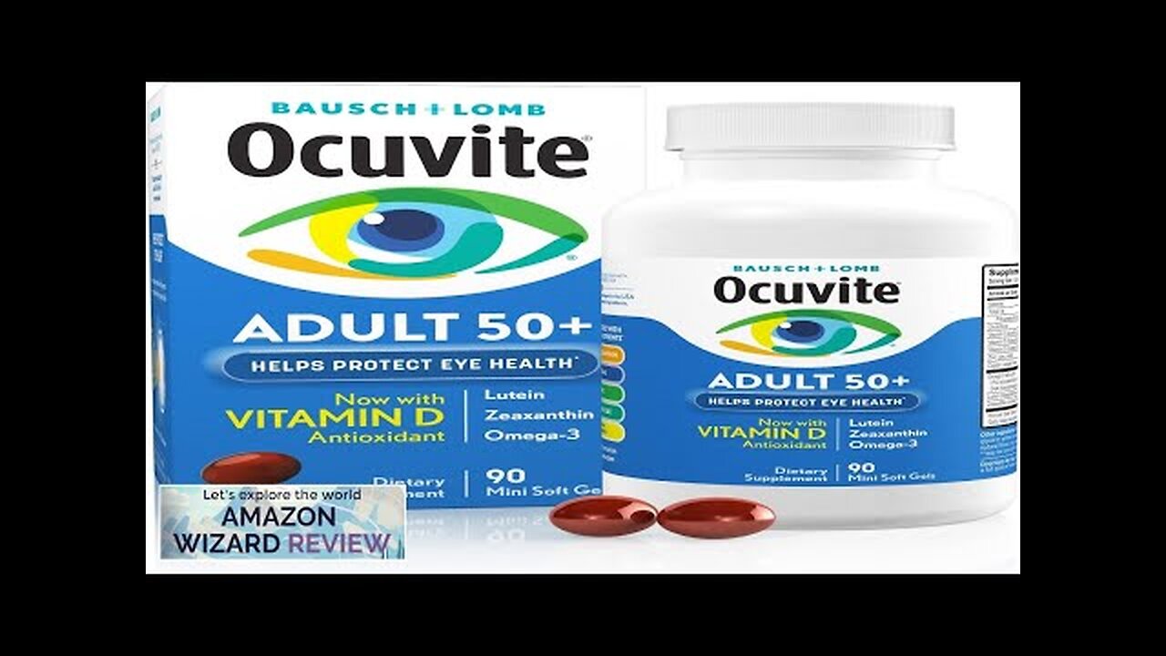 Ocuvite Eye Vitamin & Mineral Supplement Contains Zinc Vitamins C E Omega Review