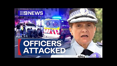 Two men arrested over brutal attack of off-duty cops | 9 News Australia