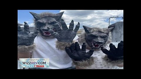 Horror Werewolf Costumes Halloween Cosplay Wolf Mask Werewolf Claws Set Gloves Terror Review