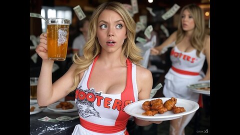 Hooters Waitress Sydney Sweeney - SNL