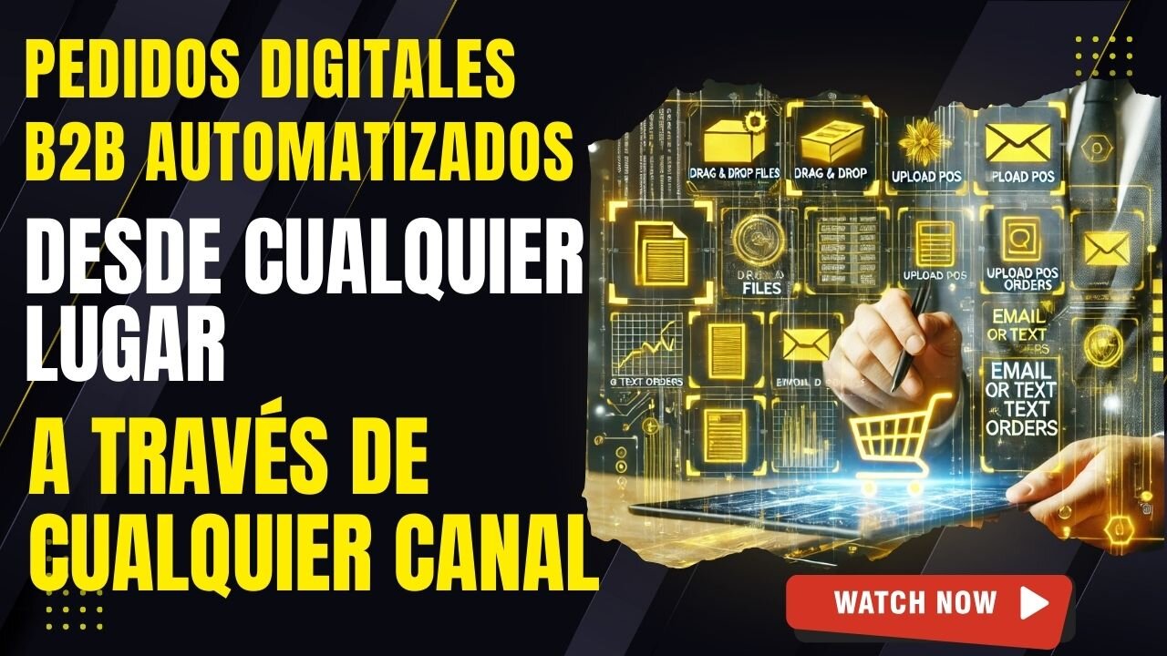 E470 [Esp]:📦PEDIDOS DIGITALES B2B AUTOMATIZADOS, DESDE CUALQUIER LUGAR, A TRAVÉS DE CUALQUIER CANAL