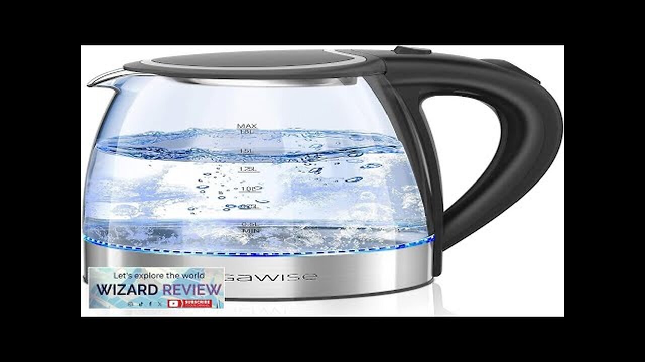 MegaWise Electric Kettle 1.8L Borosilicate Glass Tea Kettle with LED Light Auto Review