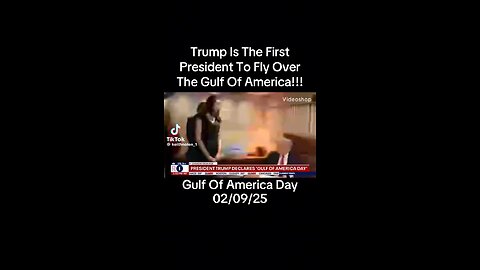 President Trump Flies Over The Gulf of America