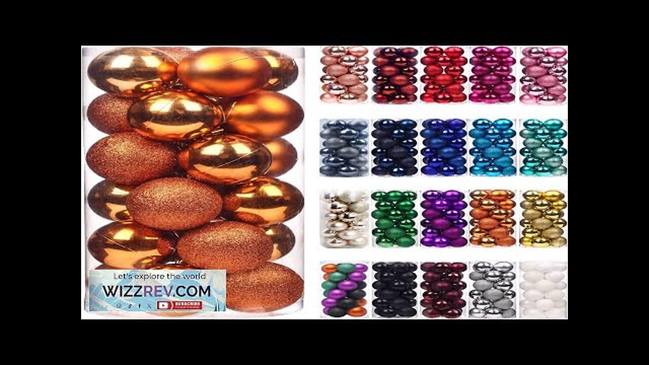 Emopeak 24Pcs Christmas Balls Ornaments for Xmas Christmas Tree Mini Shatterproof Review