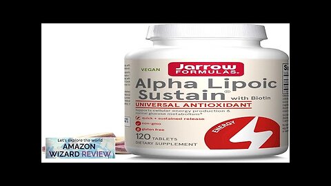 Jarrow Formulas Alpha Lipoic Sustain With Biotin Dietary Supplement for Antioxidant Review