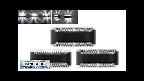 3pcs LED Solar Wall Light Outdoor Up and Down Garden White Light Review