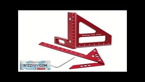 Aluminum Model Center Finder Woodworking Square 45/90 Degree Metric Right Angle Line Review