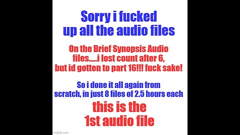 New remake of audio synopsis....