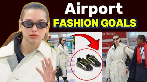 Dua Lipa Rocks A$AP Rocky x Puma at JFK Airport