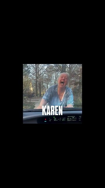 Crazy Lady Blocks A Car And Then Hits Level 10 Karen Screaming