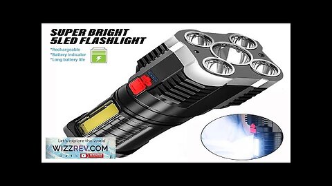 5LED High Power Led Flashlights Rechargeable Camping Spotlight with Side Light 3 Review