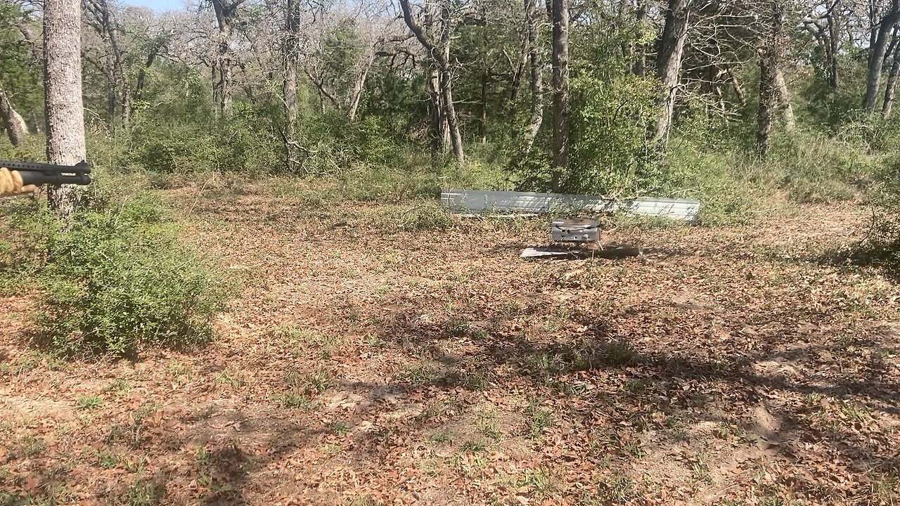 Shooting a mini barbecue grill with 12 gauge slug rounds. #Shotgun #barbecuegrill