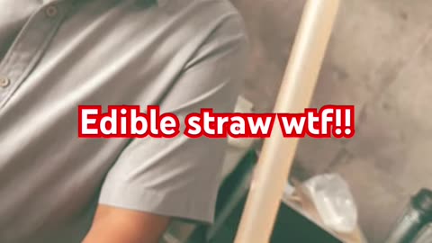 Edible straw from dry rice!