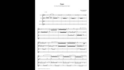 J.S. Bach - Well-Tempered Clavier: Part 2 - Fugue 15 (Flute Quartet)