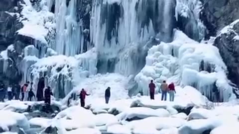 Beautiful view of snow at here in india