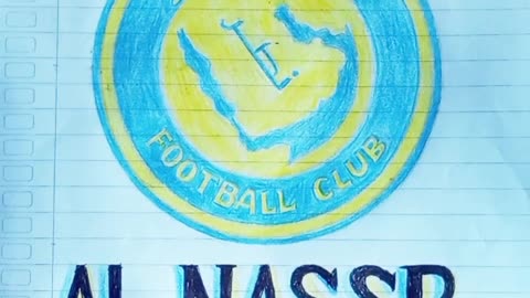Drawing the logo of Cristiano Ronaldo's Al nassr club