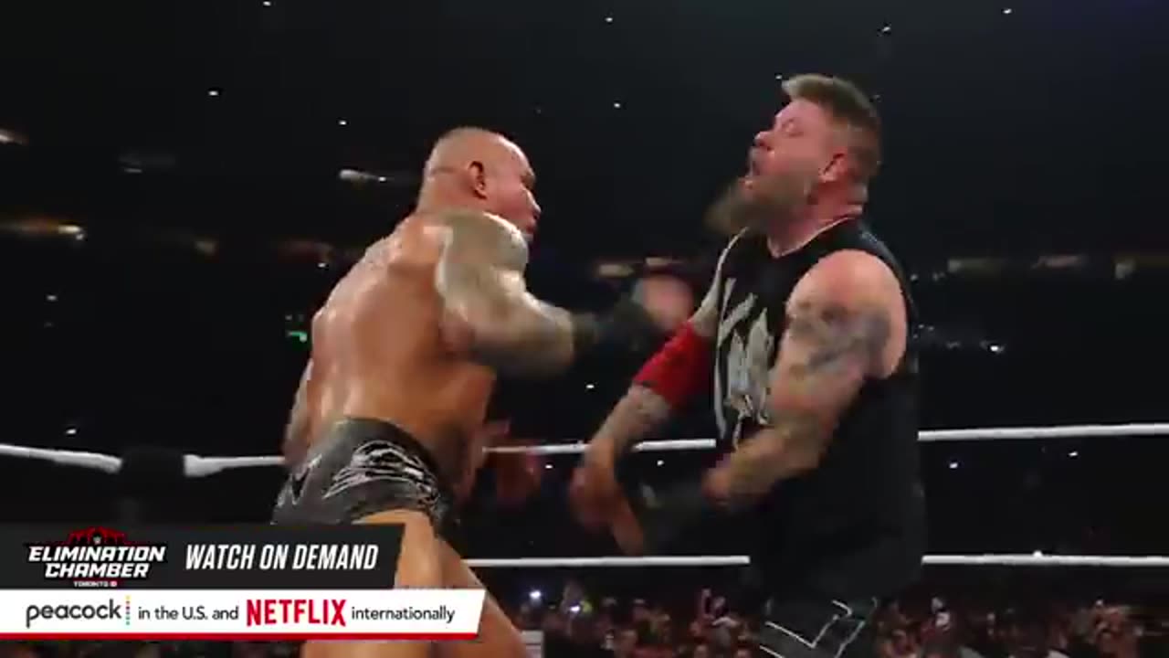 Randy Orton returns and hits a jaw-breaking RKO on Kevin Owens: Elimination Chamber 2025 highlights