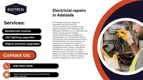 Reliable Electrical Repairs in Adelaide: Expert Solutions for Homes and Businesses