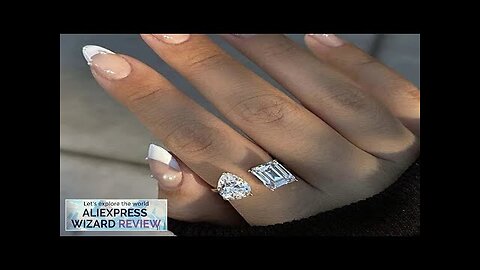 Hot New 925 Sterling Silver Pear Cut Emerald cut Simulated Diamond Wedding Review