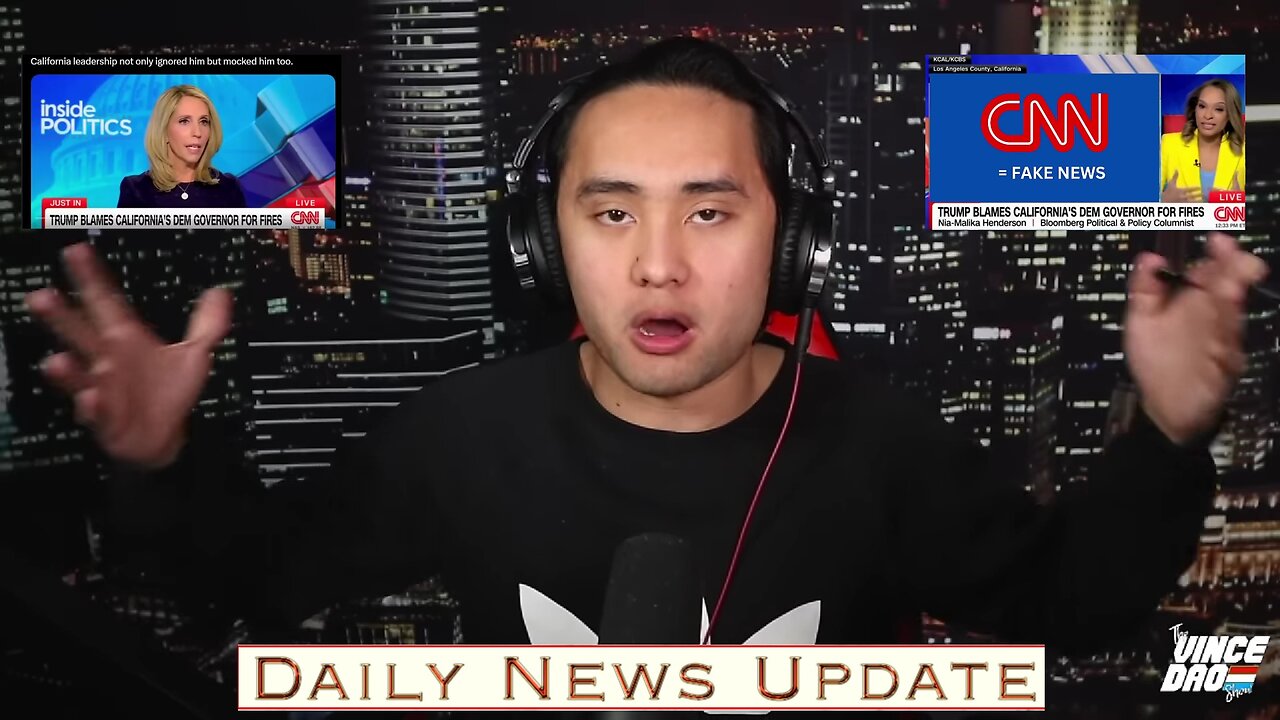 x240b: Vince Dao - CNN BLAMES Trump Over California Wildfires During EPIC Live Meltdown