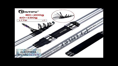 BIUTIFU Telescopic Surf Fishing Rods 3.9/4.2/4.5/5.0/5.3m 30T Carbon Travel Spinning Power Review