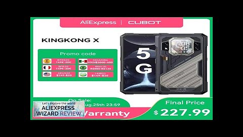 CUBOT KINGKONG X Rugged 5G Smartphone 32GB RAM+256 /512GB ROM 10200mAh 6.583"120Hz Review