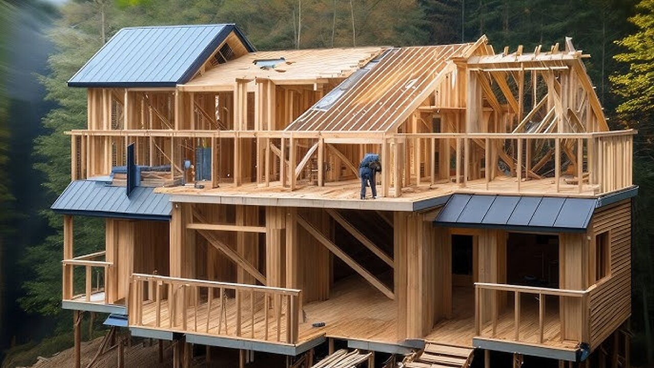 🏡 One Man Built a HUGE House in Just 180 Days – Incredible Solo Project!