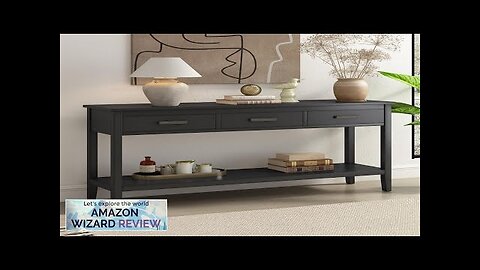 Merax Entryway Console Table with Storage 3 Drawers Design/Wood Frame/Behind Couch Review