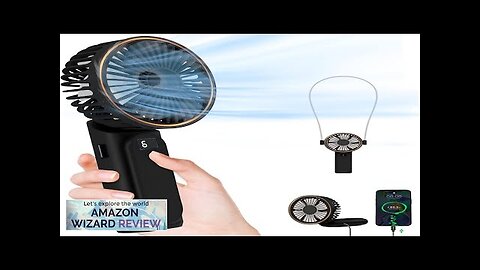 TUNISE Portable Handheld Fan Portable Fan Rechargeable 4000mAh 180° Adjustable 6 Speed Review