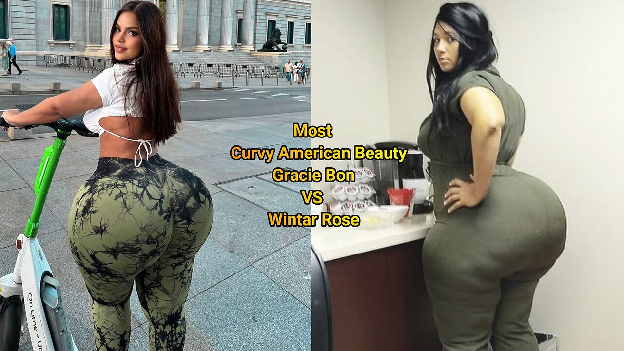 Most Curvy American Beauty Gracie Bon VS Wintar Rose