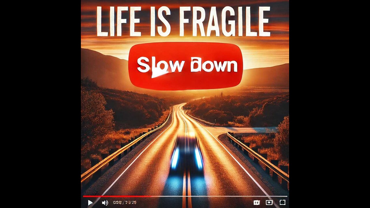 Life is Fragile – Slow Down & Cherish Every Moment.