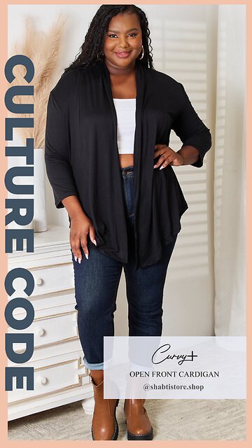 Culture Code Curvy+ Open Front Cardigan🖤