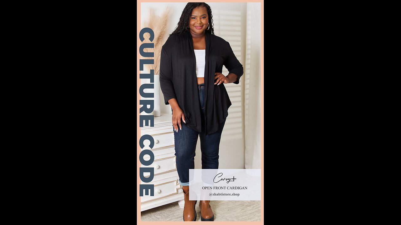 Culture Code Curvy+ Open Front Cardigan🖤