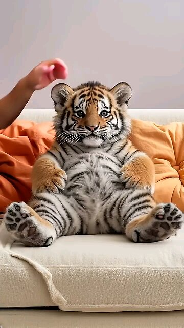 live wildlife sanctuary indians Tiny Tiger Cub Tries To Roar