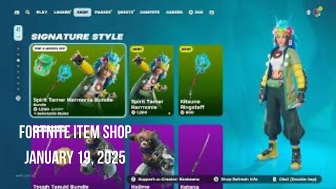 Fortnite Item Shop|January 19, 2025(*New* Spirit Tamer Harmonie Bundle)