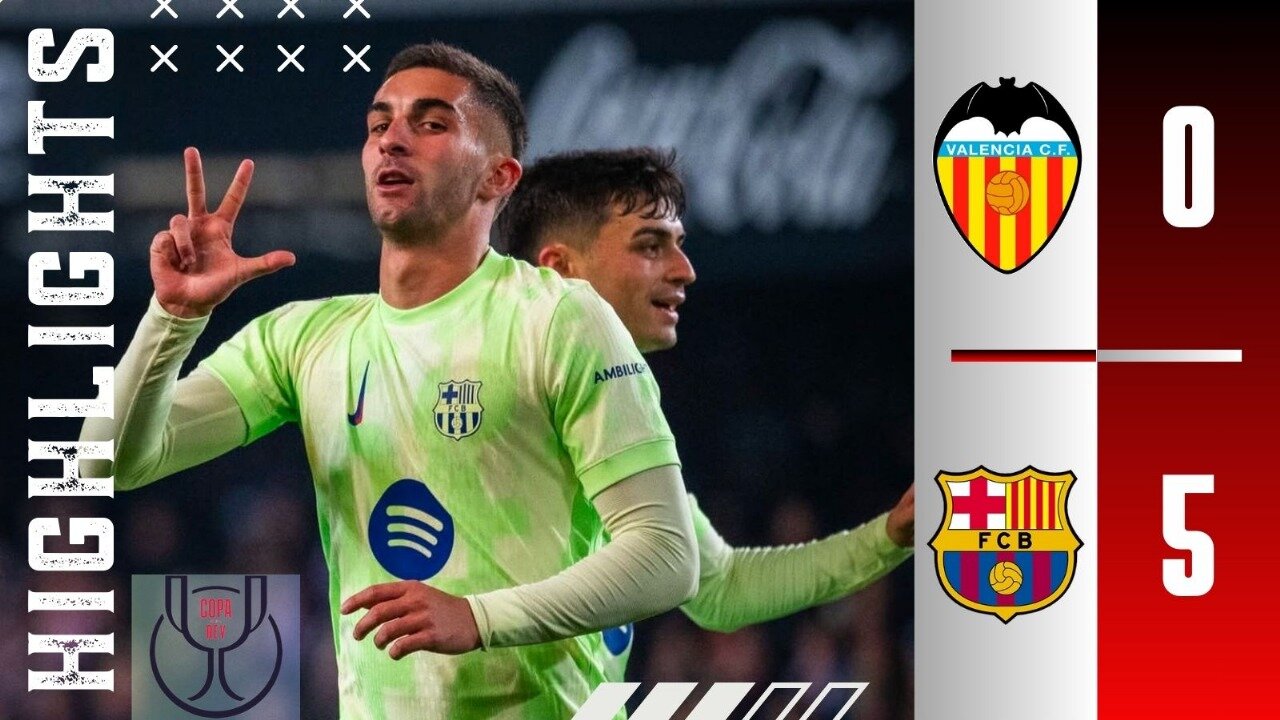 Valencia 0-5 FC Barcelona | Match Highlights | Copa Del Rey 2024/25