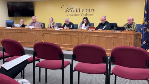 Middlebury Town Council 1/6/25 - Vote for Officers | Future Projects