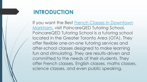 Best French Classes in Downtown Markham