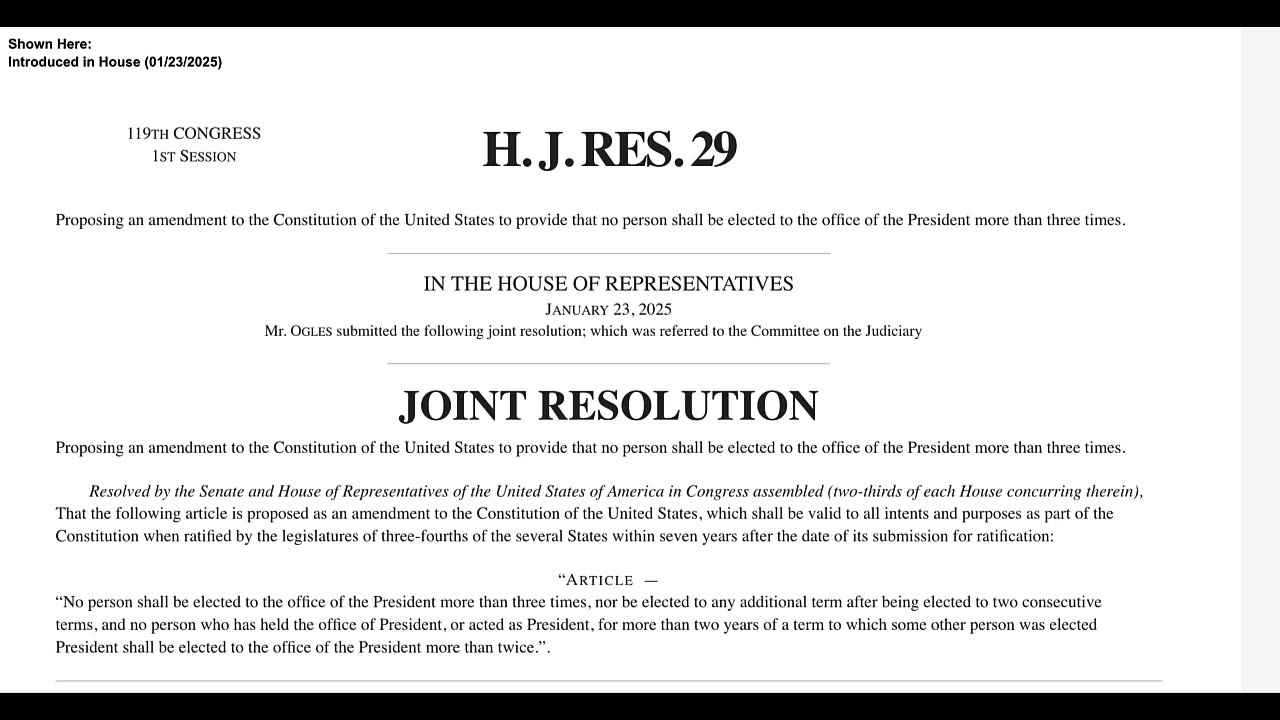 THE LAST U.S. PRESIDENT! CONGRESS IS ALREADY TRYING TO PASS A BILL TO KEEP TRUMP IN FOR A 3RD TERM!