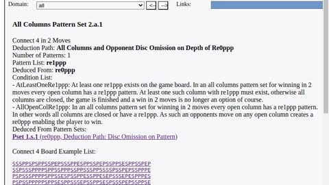 All Columns Pattern Set 2.a.1 in Connect 4 - Pattern Recognition-Deduction HI, Human Intelligence