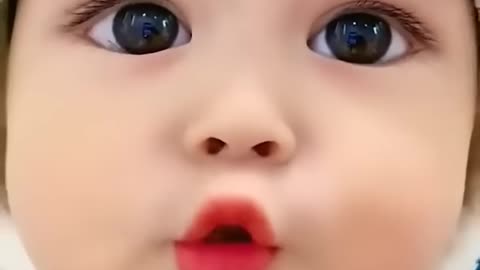 "Cutest Baby Chewing with Strawberry Lips 🍓 | Adorable Moments to Melt Your Heart!"