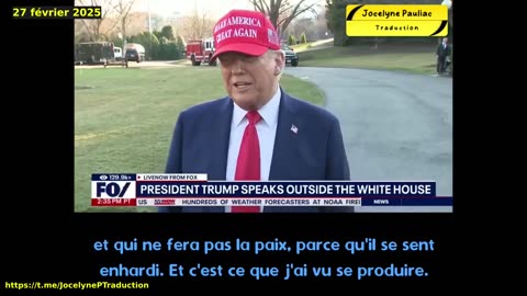 Déclaration du président Trump au sujet de la rencontre avec Zelensky.