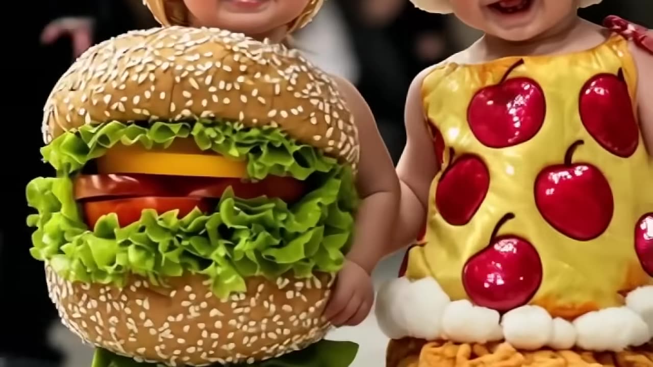 Cutest Baby Fashion Show Featuring Food-Themed Outfits
