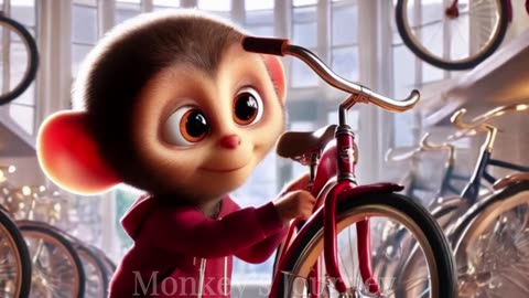 The poor monkey was teased by his friends for not having a bicycle