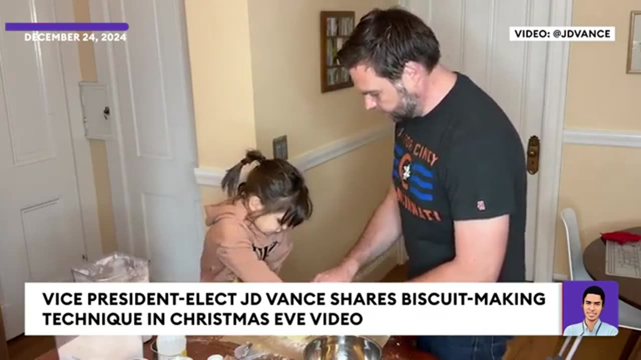 Vice President-Elect JD Vance—Alongside His Daughter—Shares Biscuit-Making Technique For Christmas