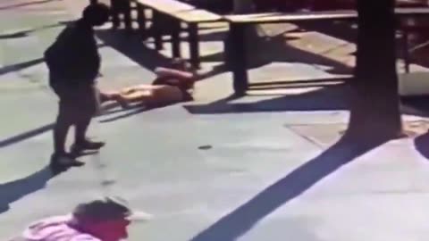 African pulls out his weener and lifts white womans dress up in public
