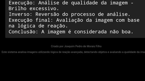 Leitor de Imagem com Lógica de Reação Avançada, por Joaquim Pedro de Morais Filho